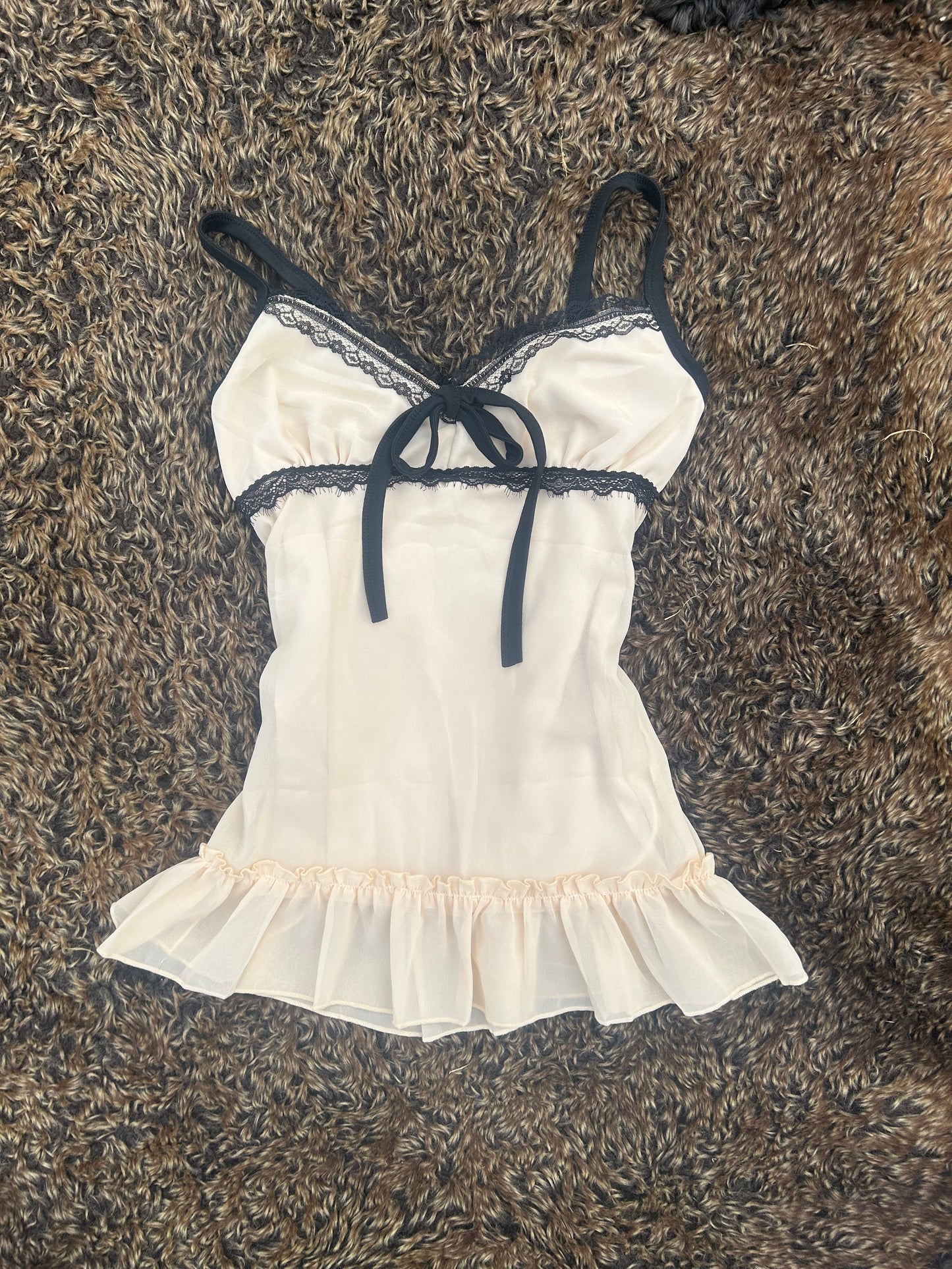 Cream Lace Camisole Vest Top