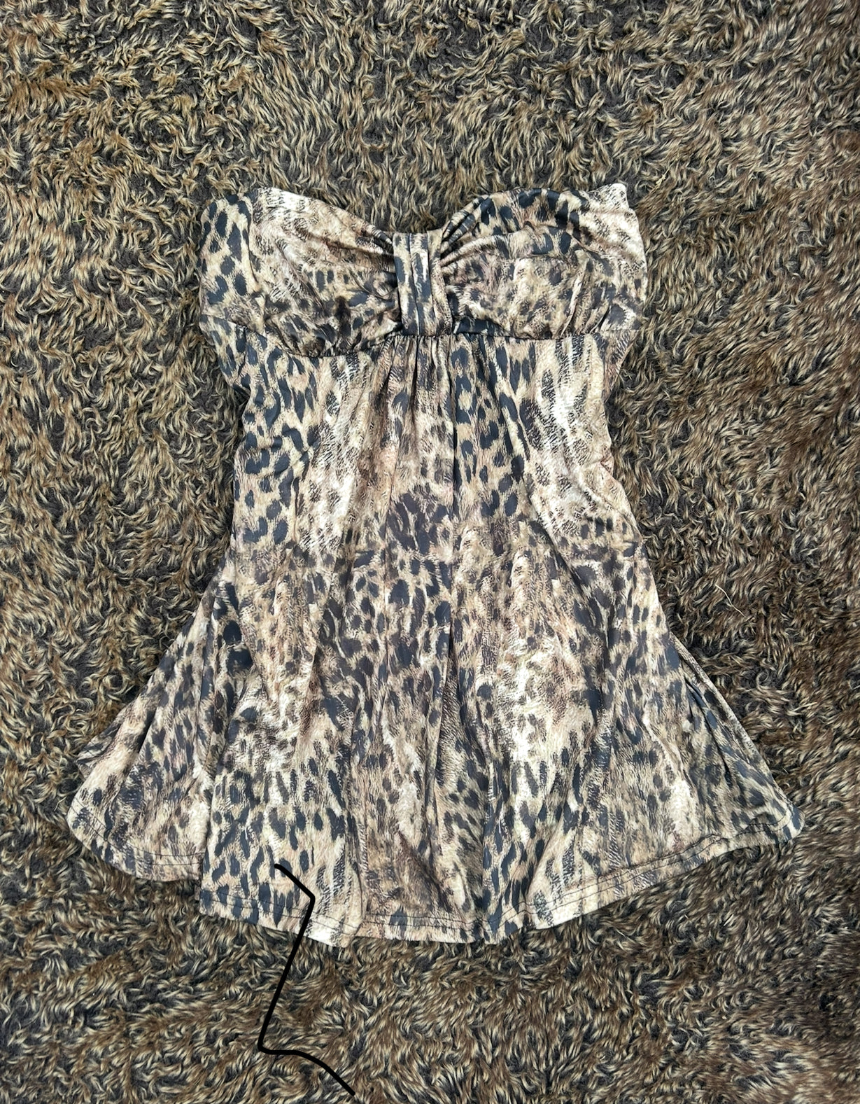 Leopard Print Floaty Bandeau Top