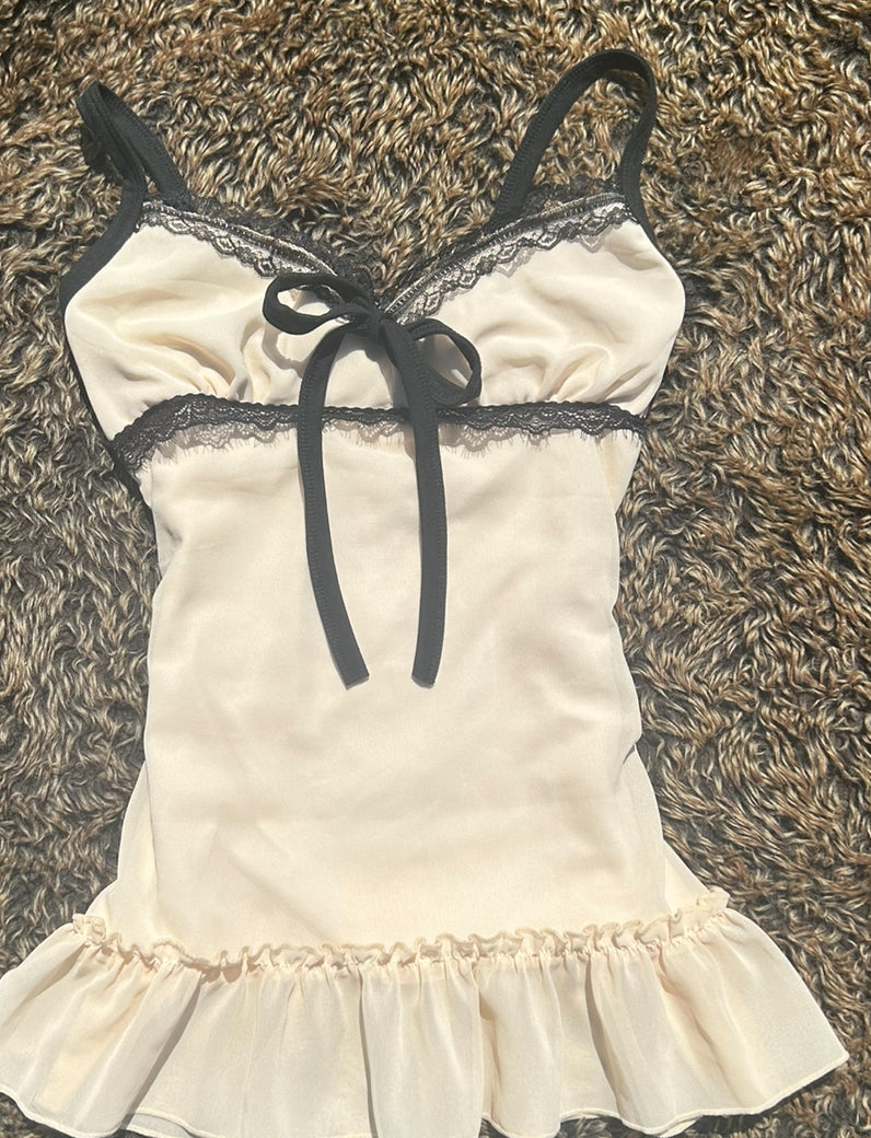 Cream Lace Camisole Vest Top