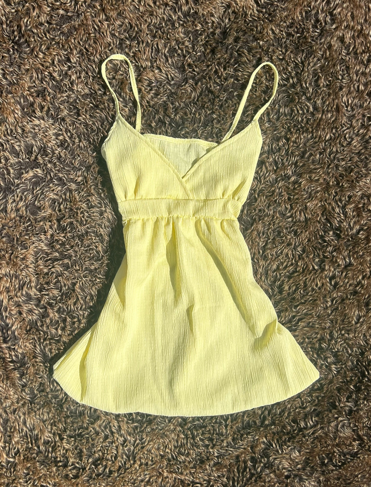 Yellow Float Tie-Up Back Camisole Vest Top