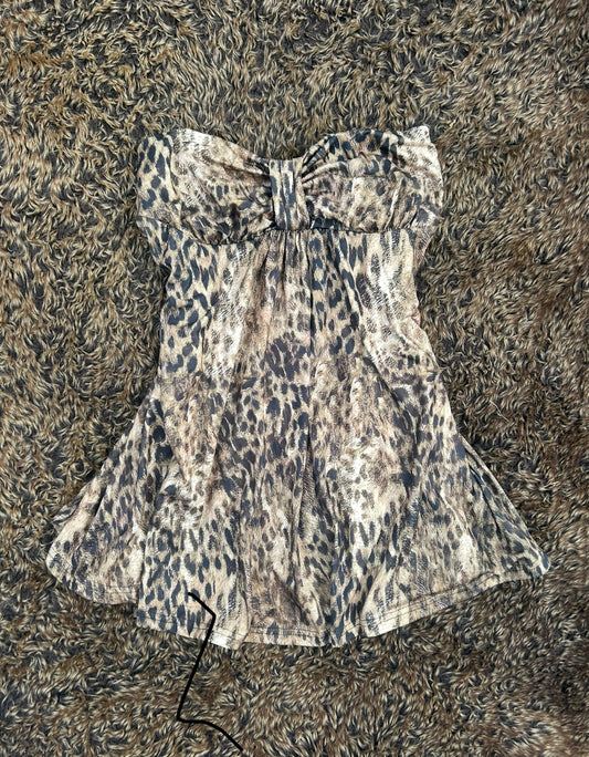 Leopard Print Floaty Bandeau Top